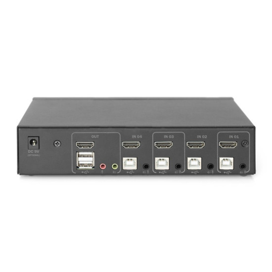 Przełącznik KVM 4 portowy HDMI, 4K 30Hz