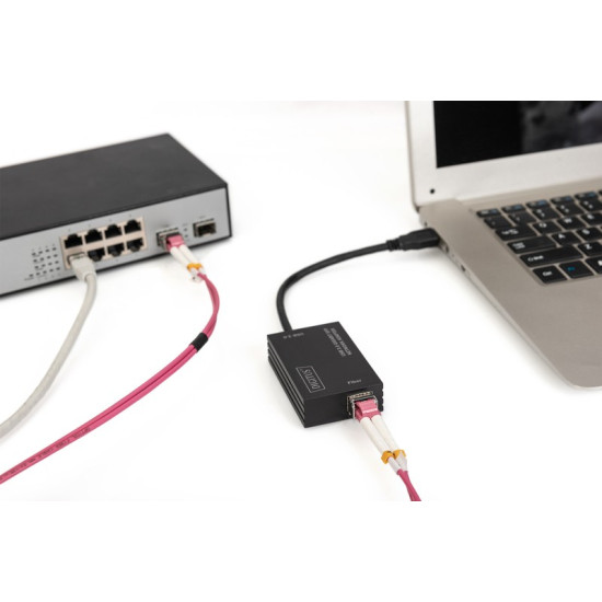 Karta sieciowa przewodowa USB 3.0 A do RJ45 Gigabit SFP Ethernet 1 Gbps Fiber Chipset RTL8153