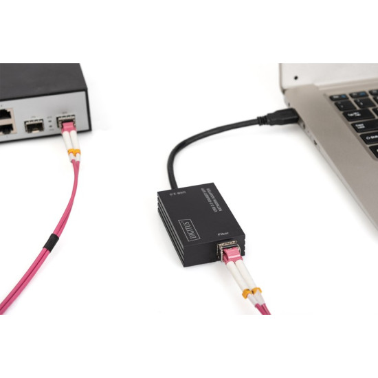 Karta sieciowa przewodowa USB 3.0 A do RJ45 Gigabit SFP Ethernet 1 Gbps Fiber Chipset RTL8153