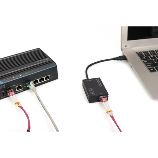 Karta sieciowa przewodowa USB 3.0 A do RJ45 Gigabit SFP Ethernet 1 Gbps Fiber Chipset RTL8153