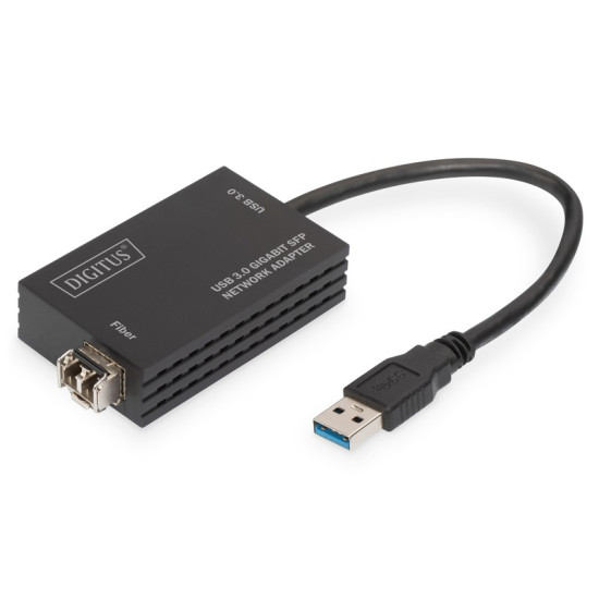 Karta sieciowa przewodowa USB 3.0 A do RJ45 Gigabit SFP Ethernet 1 Gbps Fiber Chipset RTL8153
