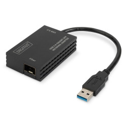 Karta sieciowa przewodowa USB 3.0 A do RJ45 Gigabit SFP Ethernet 1 Gbps Fiber Chipset RTL8153