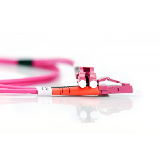 Patch cord światłowodowy FO LC-LC MM 50/125 OM4 duplex LSOH 3m