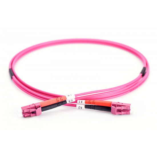 Patch cord światłowodowy FO LC-LC MM 50/125 OM4 duplex LSOH 3m