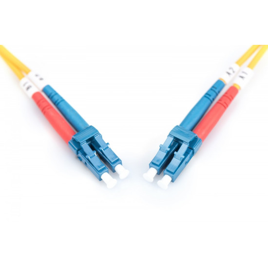 Patchcord FO SM 09/125 OS2 LC-LC duplex 1m żółty 