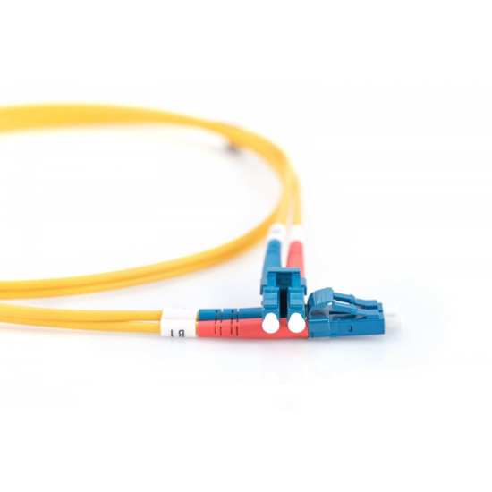 Patchcord FO Singlemode 09/125 OS2 LC-LC duplex 5m żółty
