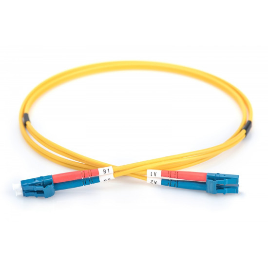 Patchcord FO Singlemode 09/125 OS2 LC-LC duplex 5m żółty