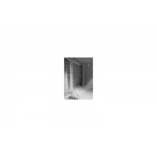 Szafa wisząca jednosekcyjna 19 6U 368/600/450mm, drzwi metalowe, szara (RAL7035), zmontowana