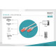 Patch cord U/UTP kat.6 PVC 0,5m szary 