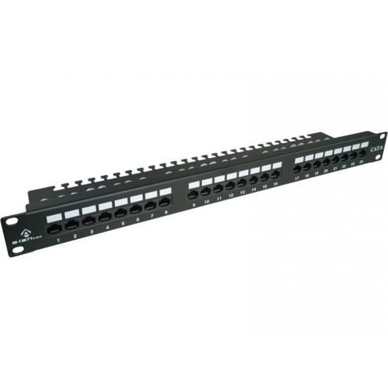 Patch panel UTP kat.6 24 porty LSA 1U 