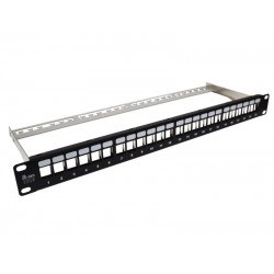 Patch panel 24 porty 1U modularny 