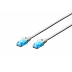 Patch cord U/UTP kat.5e PVC 5m Biały 