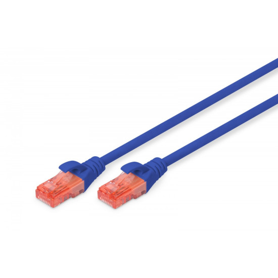 Patch cord U/UTP kat.6 PVC 3m Niebieski 