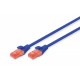 Patch cord U/UTP kat.6 PVC 3m Niebieski 