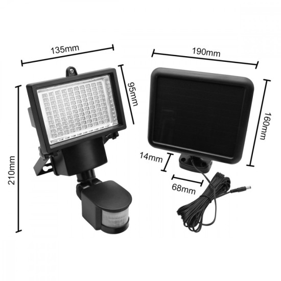 Solarny naświetlacz LED z czujnikiem IP44 MCE442 