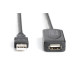 Kabel przedłużający USB 2.0 HighSpeed Typ USB A/USB A M/Ż aktywny, czarny 20m