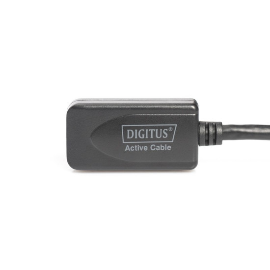 Kabel przedłużający USB 2.0 HighSpeed Typ USB A/USB A M/Ż aktywny, czarny 20m