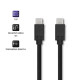 Kabel USB 3.1 typ C męski | USB 3.1 typ C męski | 3m | Czarny 