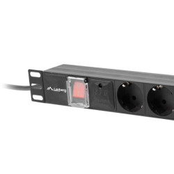 Listwa zasilająca Rack PDU 1U 7x Schuko 2m 10A czarna 