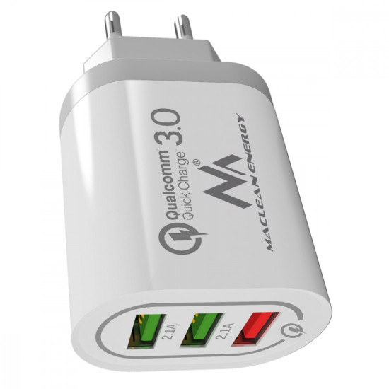 Ładowarka sieciowa QC 3xUSB MCE479W 