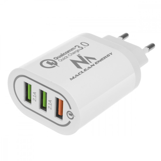 Ładowarka sieciowa QC 3xUSB MCE479W 