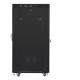 Szafa instalacyjna rack stojąca 19 cali  27u 800x1000 czarna drzwi szklane LCD (flat pack)