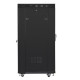 Szafa instalacyjna rack stojąca 19 cali  27u 800x1000 czarna drzwi szklane LCD (flat pack)