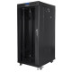 Szafa instalacyjna RACK stojąca 19 cali 37u 800x1000 czarna drzwi szklane LCD (flat pack)