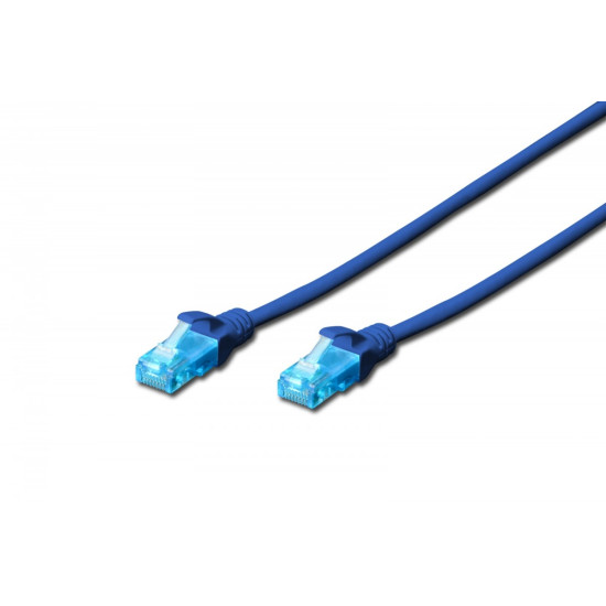 Patch cord U/UTP kat.5e PVC 2m Niebieski 