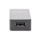 Przedłużacz/Extender USB 1.1 po skrętce Cat.5e/6 UTP/SFP do 45m, czarny, 20cm
