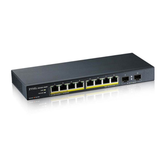 Przełącznik GS1100-10HP-EU0102F 120W PoE 8xGigabit 2xFiber Uplilk Switch 