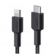 CB-CL03 Black nylonowy kabel Lightning-USB C | USB Power Delivery USB-PD | 2m | certyfikat MFi Apple