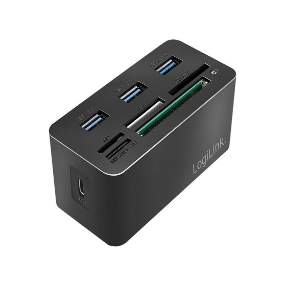 Stacja dokująca USB3.2 8-portów, mini Czarna Stacja dokująca USB3.2 8-portów, mini Czarna
