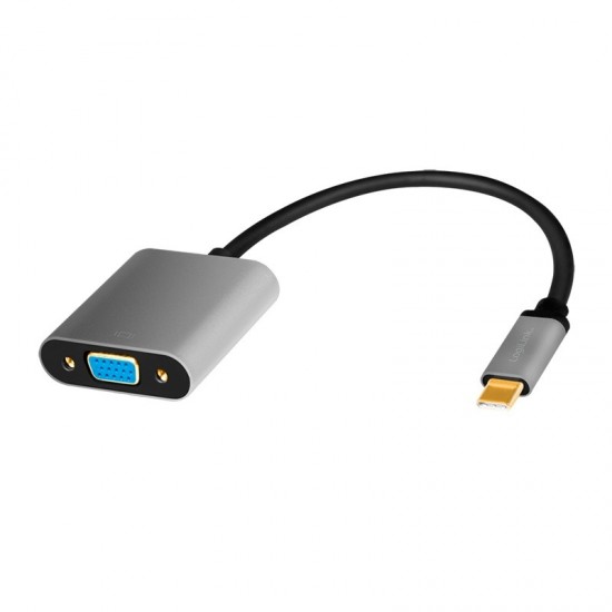 Adapter USB-C do VGA, 1080p, aluminiowy 0.15m 