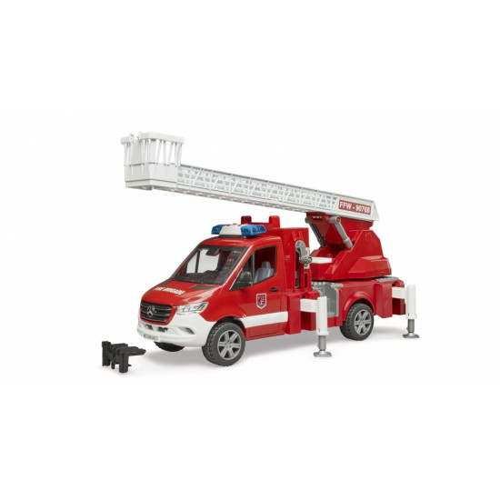 Wóz strażacki Mercedes Benz Sprinter z drabiną i światłami