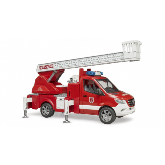 Wóz strażacki Mercedes Benz Sprinter z drabiną i światłami