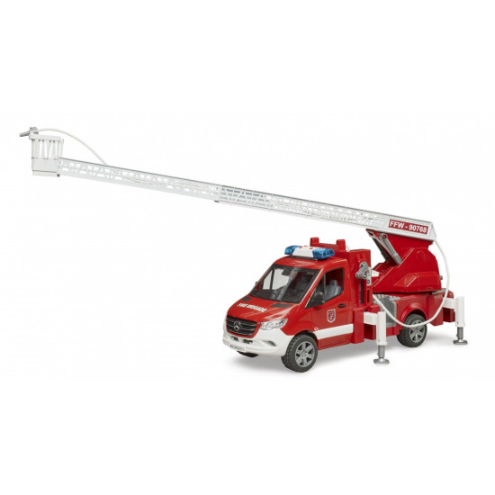 Wóz strażacki Mercedes Benz Sprinter z drabiną i światłami