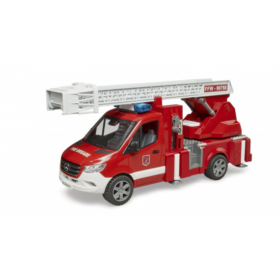 Wóz strażacki Mercedes Benz Sprinter z drabiną i światłami
