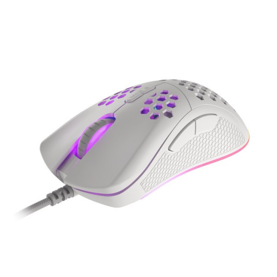 Mysz Krypton 555 8000DPI podświetlenie RGB Biała 