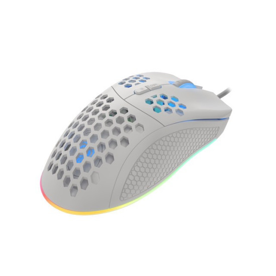Mysz Krypton 555 8000DPI podświetlenie RGB Biała 