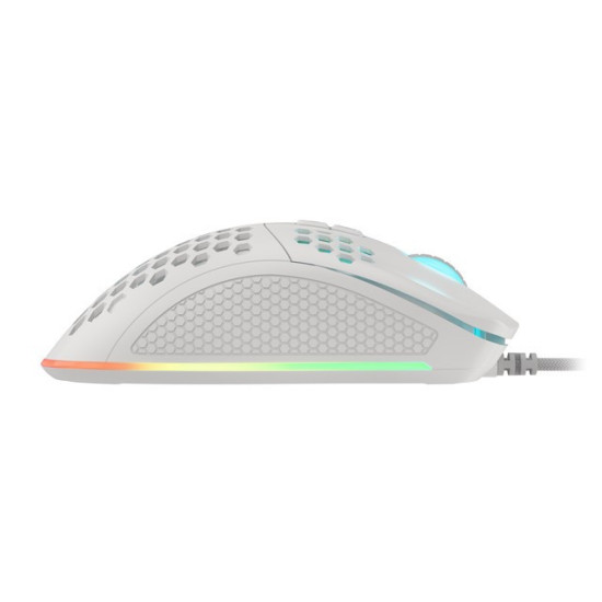 Mysz Krypton 555 8000DPI podświetlenie RGB Biała 