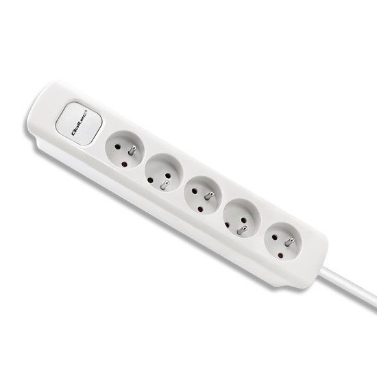 Listwa zasilająca | 5 gniazd | 1.8m | Biała 