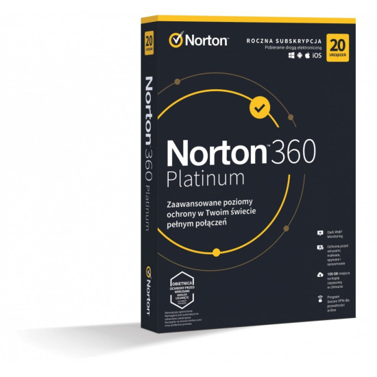 *Norton360 PLATINUM100GB PL 1U 20Dvc 1Y  21427517 
