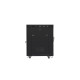 Szafa instalacyjna RACK stojąca 19 15U 800X1000 czarna drzwi szklane LCD  (FLAT PACK) 