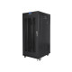 Szafa instalacyjna RACK stojąca 19 15U 800X1000 czarna drzwi perforowane LCD( FLAT PACK) 