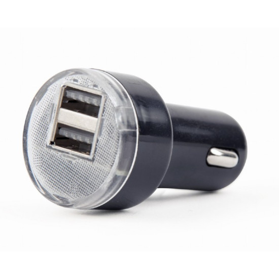 Ładowarka samochodowa 2xUSB 2.1A czarna 