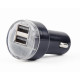 Ładowarka samochodowa 2xUSB 2.1A czarna 
