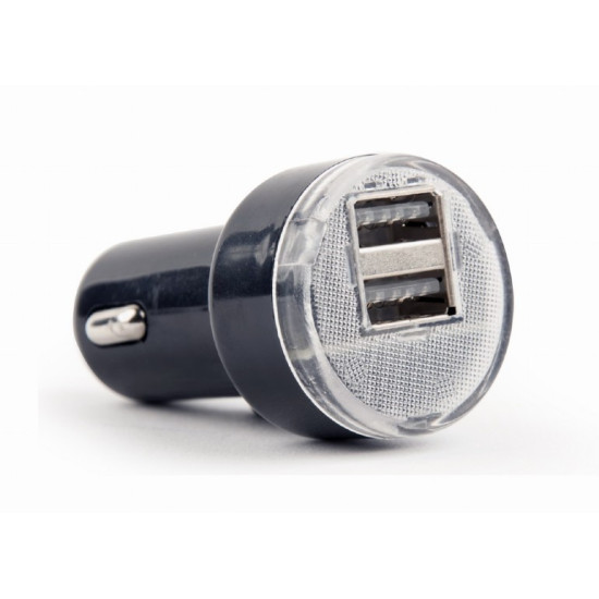 Ładowarka samochodowa 2xUSB 2.1A czarna 