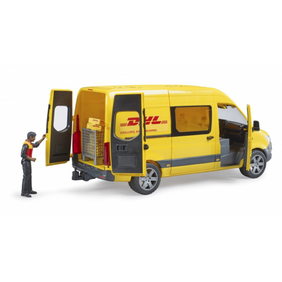 Bus MB Sprinter DHL z figurką i akcesoriami