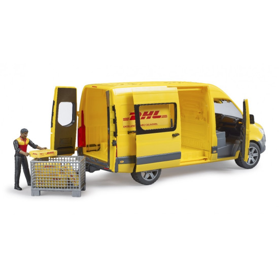 Bus MB Sprinter DHL z figurką i akcesoriami